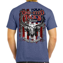 Load image into Gallery viewer, One Eyed Jack&#39;s Saloon Bison Skull T-Shirt