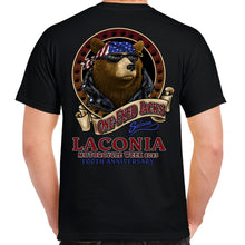Load image into Gallery viewer, SPECIAL EDITION 2023 Laconia Motorcycle Week One Eyed Jack's Saloon Cool Bear T-Shirt