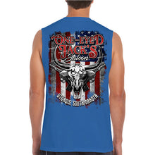 Load image into Gallery viewer, One Eyed Jack&#39;s Saloon Bison Skull Muscle Shirt