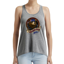 Load image into Gallery viewer, Ladies One Eyed Jack&#39;s Saloon Front Printed Cool Bear Hi-Lo Racerback Tank Top