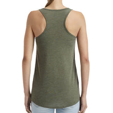 Load image into Gallery viewer, Ladies One Eyed Jack's Saloon Front Printed Cool Bear Hi-Lo Racerback Tank Top