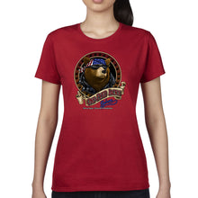 Load image into Gallery viewer, Ladies One Eyed Jack&#39;s Saloon Front Printed Cool Bear T-Shirt