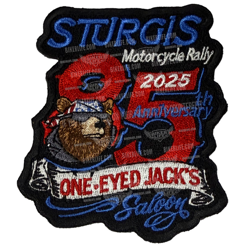 Patch SPECIAL EDITION 2025 Sturgis Motorcycle Rally One Eyed Jack's Saloon Big 85th