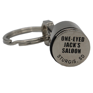 One Eyed Jack's Saloon Piston Keychain