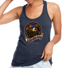 Load image into Gallery viewer, Ladies One Eyed Jack&#39;s Saloon Front Printed Cool Bear Racerback Tank Top