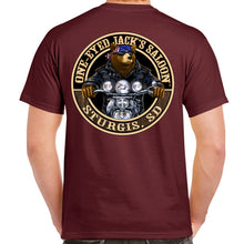 Load image into Gallery viewer, One Eyed Jack&#39;s Saloon Badass Biker Bear T-Shirt