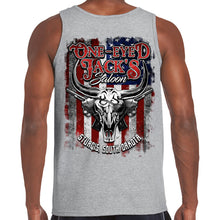 Load image into Gallery viewer, One Eyed Jack&#39;s Saloon Bison Skull Tank Top
