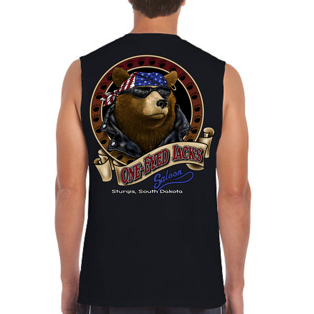 One Eyed Jack's Saloon Cool Bear Muscle Shirt