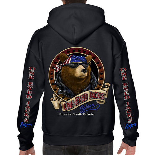 One Eyed Jack's Saloon Cool Bear Pullover Hoodie